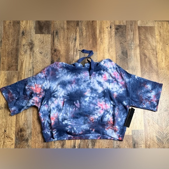 Mono B Oversized Cropped Tie-Dye Hoodie Sweatshirt Size L & M, NWT - Picture 10 of 10